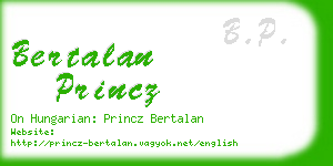 bertalan princz business card